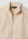 Gilet bianco regular fit con effetto teddy_2