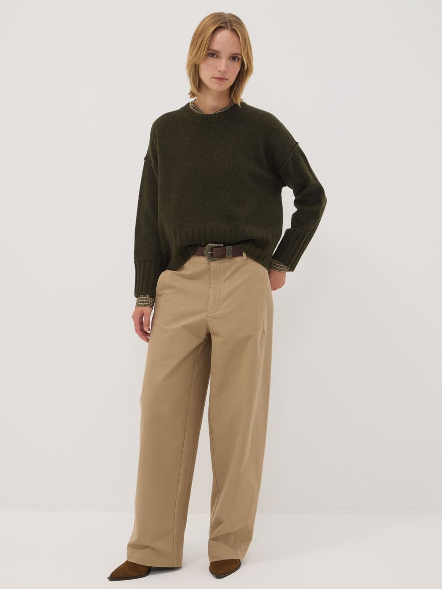 Green stretch crew-neck top_2