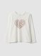 T-shirt bianca in puro cotone organico con girocollo_0