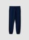 Blue jogger trousers in organic cotton and viscose blend_0