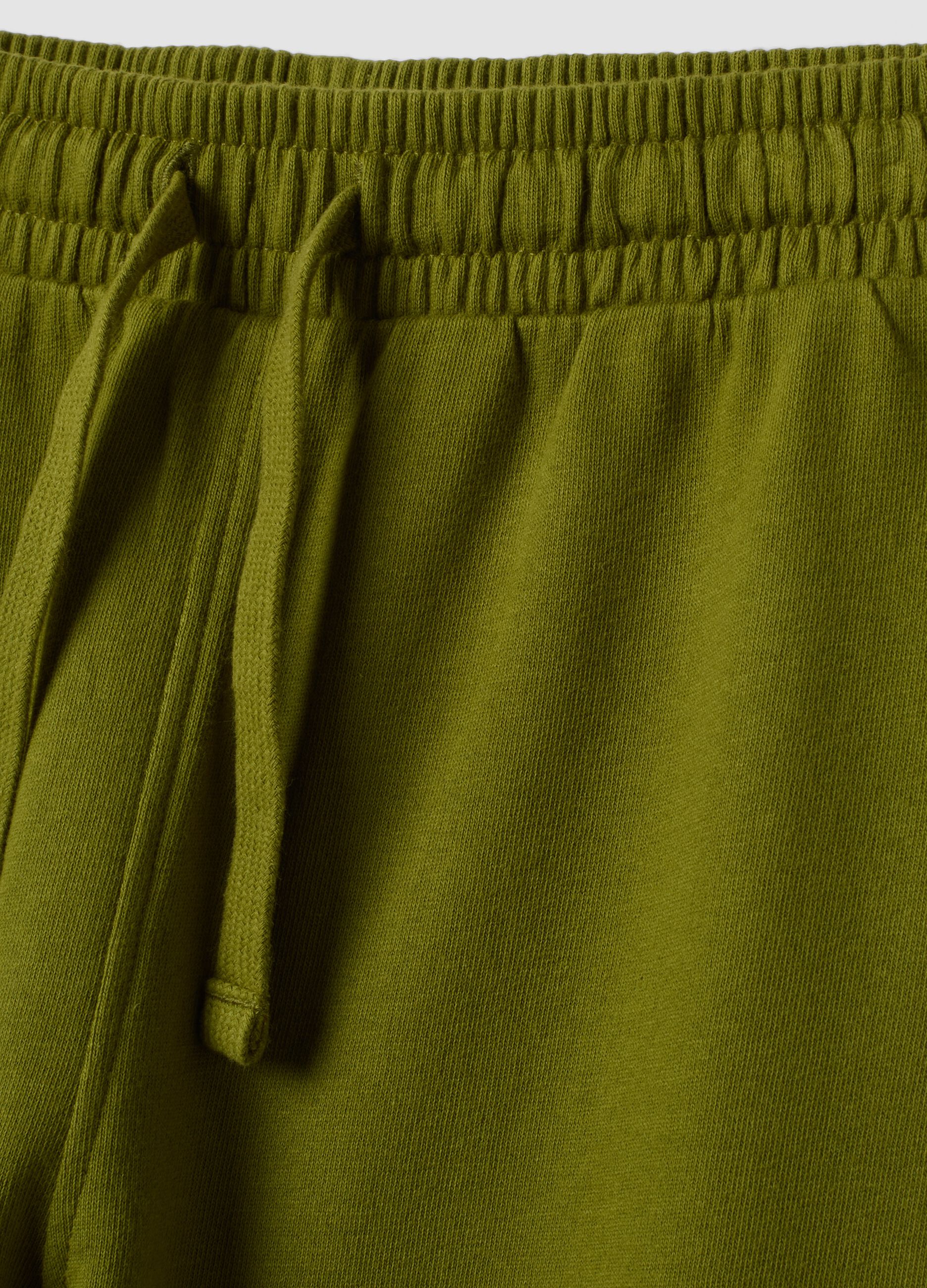 Pantaloni jogger verdi in puro cotone organico