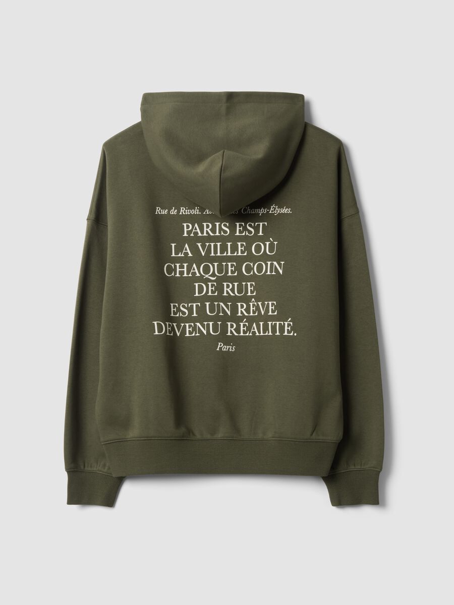 Green cotton-blend hoodie with crew neck_2
