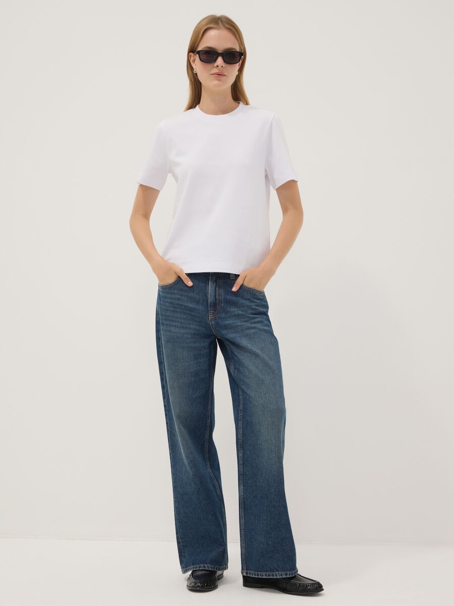 The Iconic Tee relaxed fit white pure cotton short-sleeved T-shirt_2