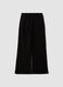 Black wide-leg stretch trousers with regular fit_2
