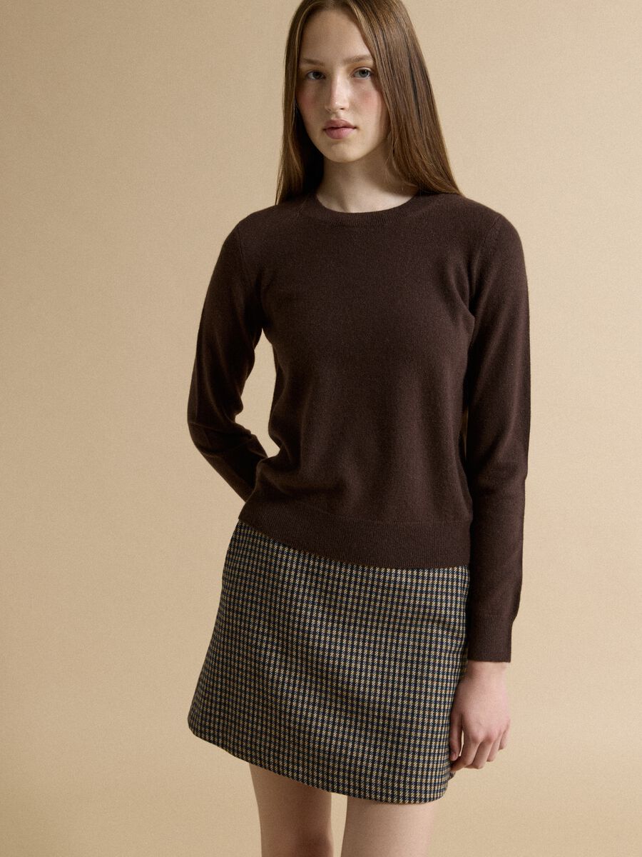 Brown pure cashmere crew-neck jumper_0