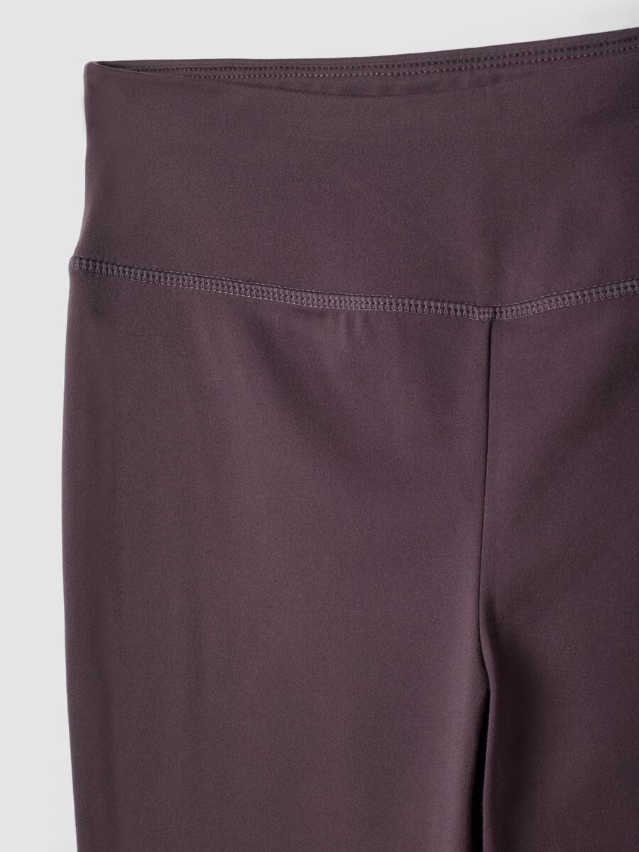 Purple flared leggings in breathable stretch fabric ALTAVIA STUDIO_7