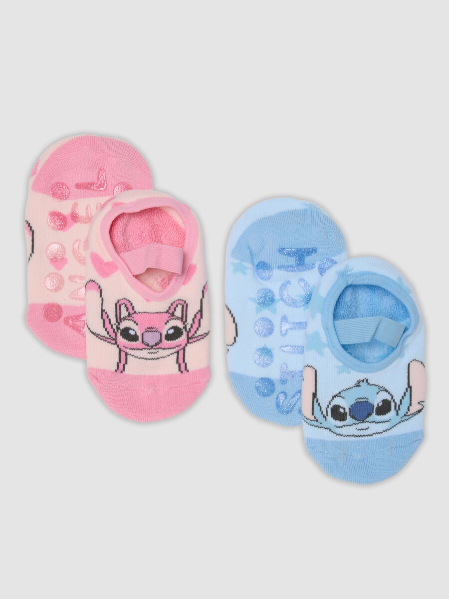 2-pack multicolour Lilo & Stitch print socks in stretch organic cotton_0