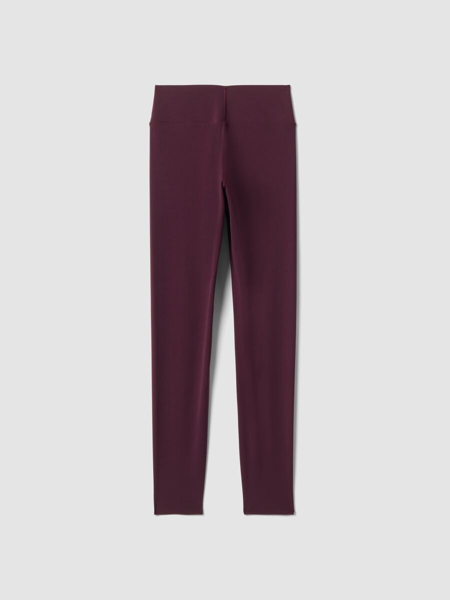 Purple slim leggings in stretch fabric with regular-rise waist &ndash; ALTAVIA STUDIO_6
