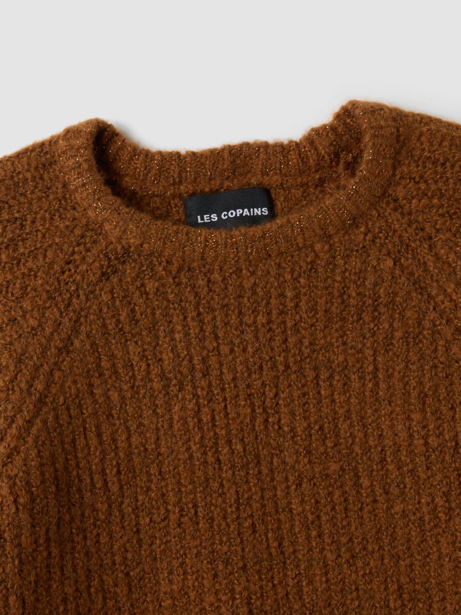 Brown regular-fit ribbed stretch-wool jumper_5