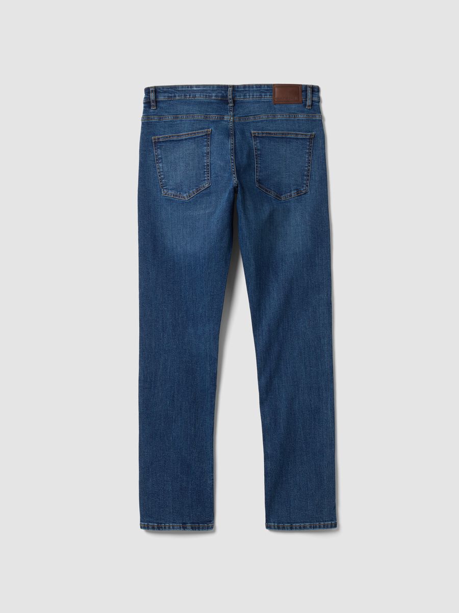 Blue skinny stretch-cotton jeans_5