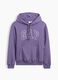 Blackberry purple cotton-blend hoodie with embroidered GAP logo_4