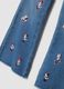 Jeggings blu flare fit in cotone e viscosa elasticizzata con stampa Minnie_3