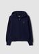 Blue pure organic cotton hooded sweatshirt with star for girls_4
