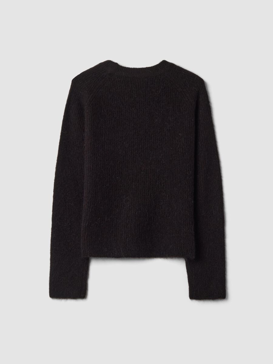 Brown crew-neck wool and alpaca-blend jumper, regular fit_5