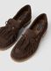 Brown genuine leather tassel loafers_1