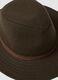 Brown pure wool hat with contrast band_2