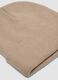 Beige jersey knit beanie with turn-up cuff_1