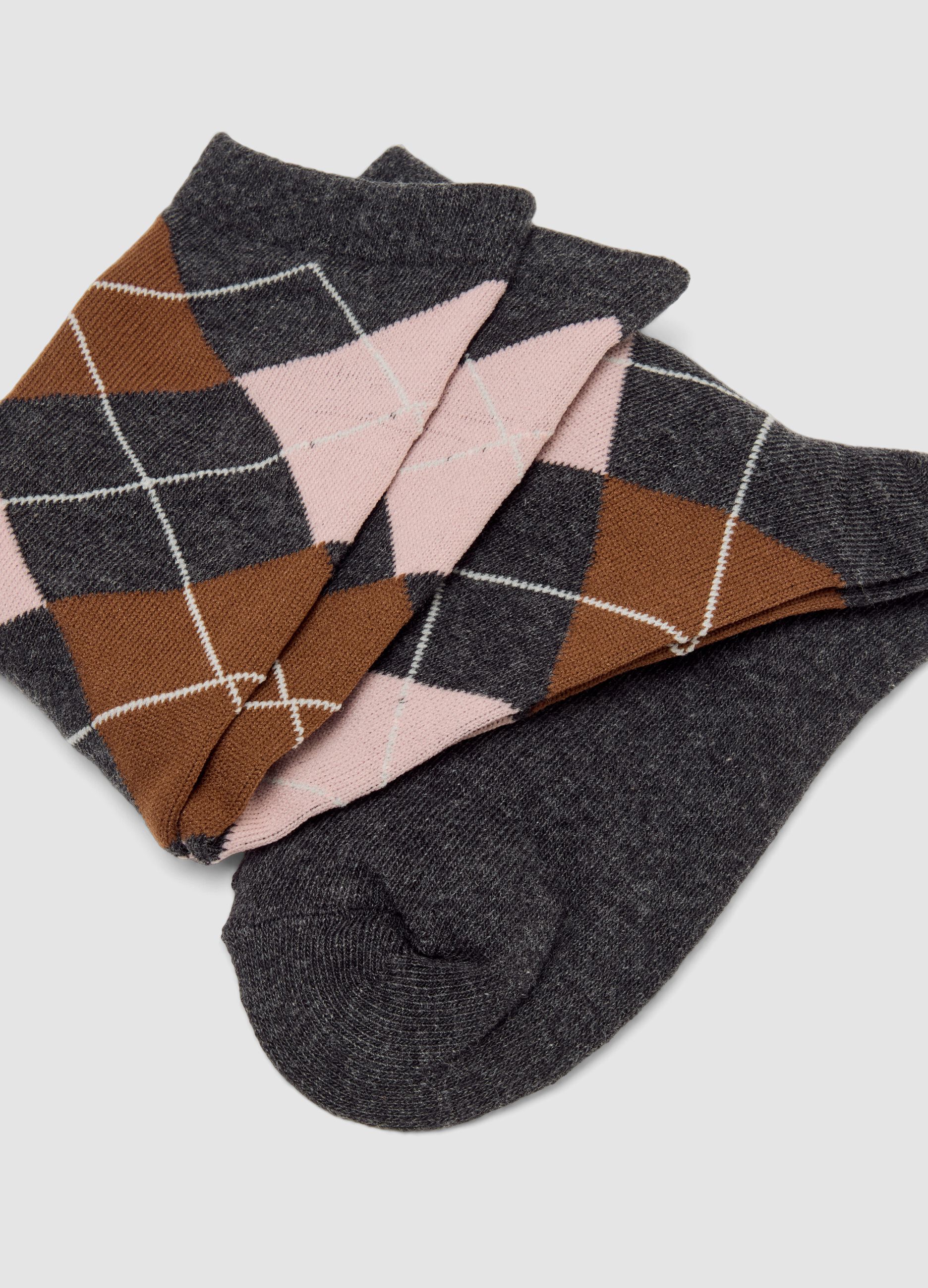 Calze lunghe grigie in cotone organico elasticizzato