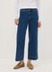 Blue wide-leg stretch cotton jeans_1