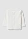 White organic cotton baby T-shirt with dinosaur print_1