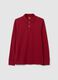 Red regular fit pure cotton polo_4