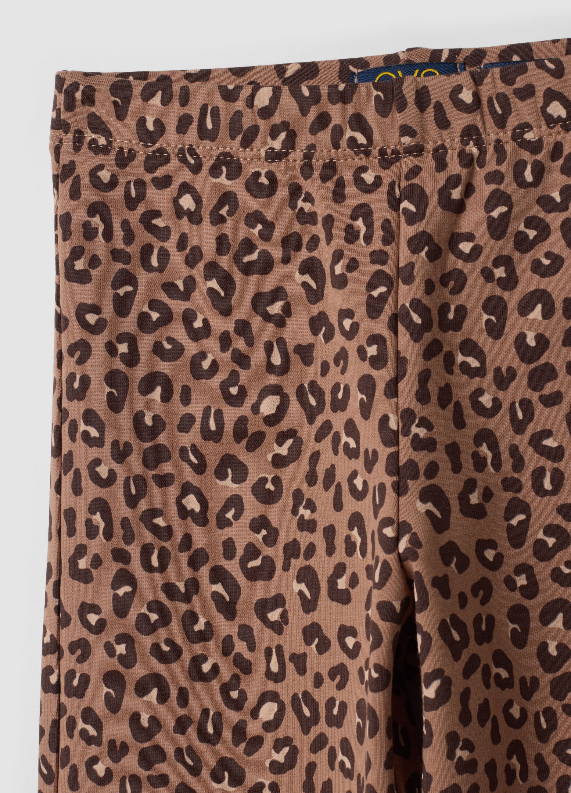 Brown organic stretch cotton leggings