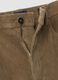 Pantaloni marroni in cotone elasticizzato a coste regular fit_1