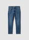 Blue slim-fit stretch cotton jeans_4
