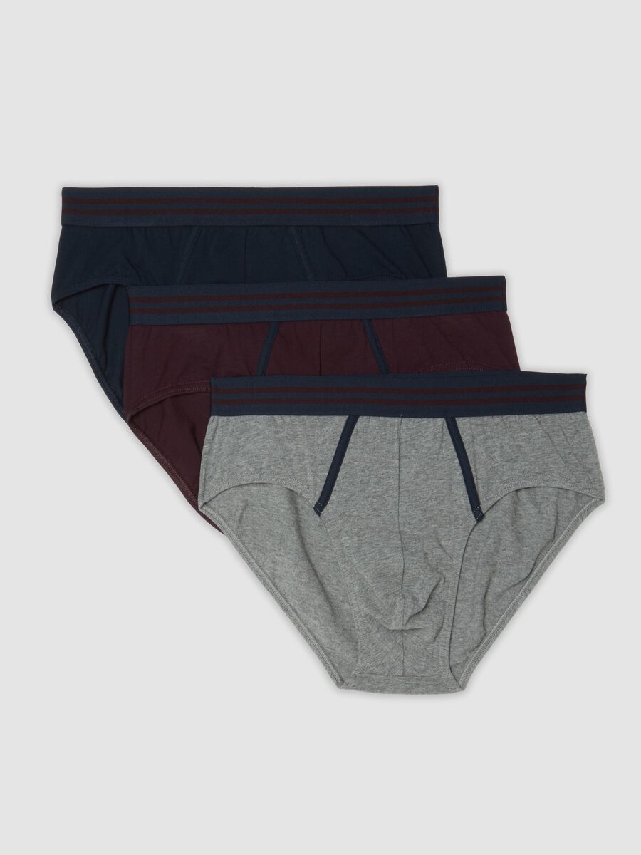 Men&rsquo;s 3-pack organic stretch cotton briefs, multicolour_0