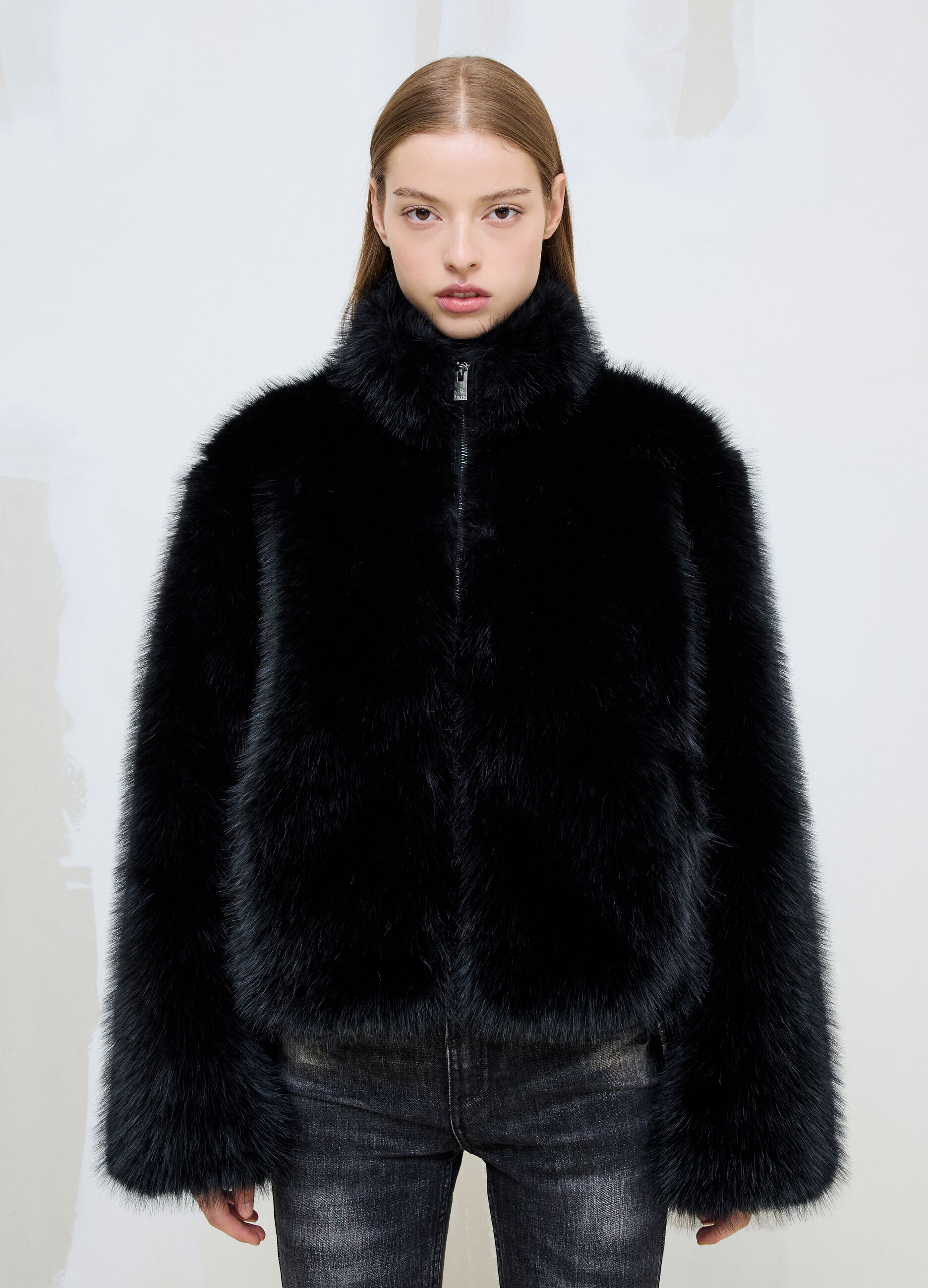 Black Faux Fur Jacket