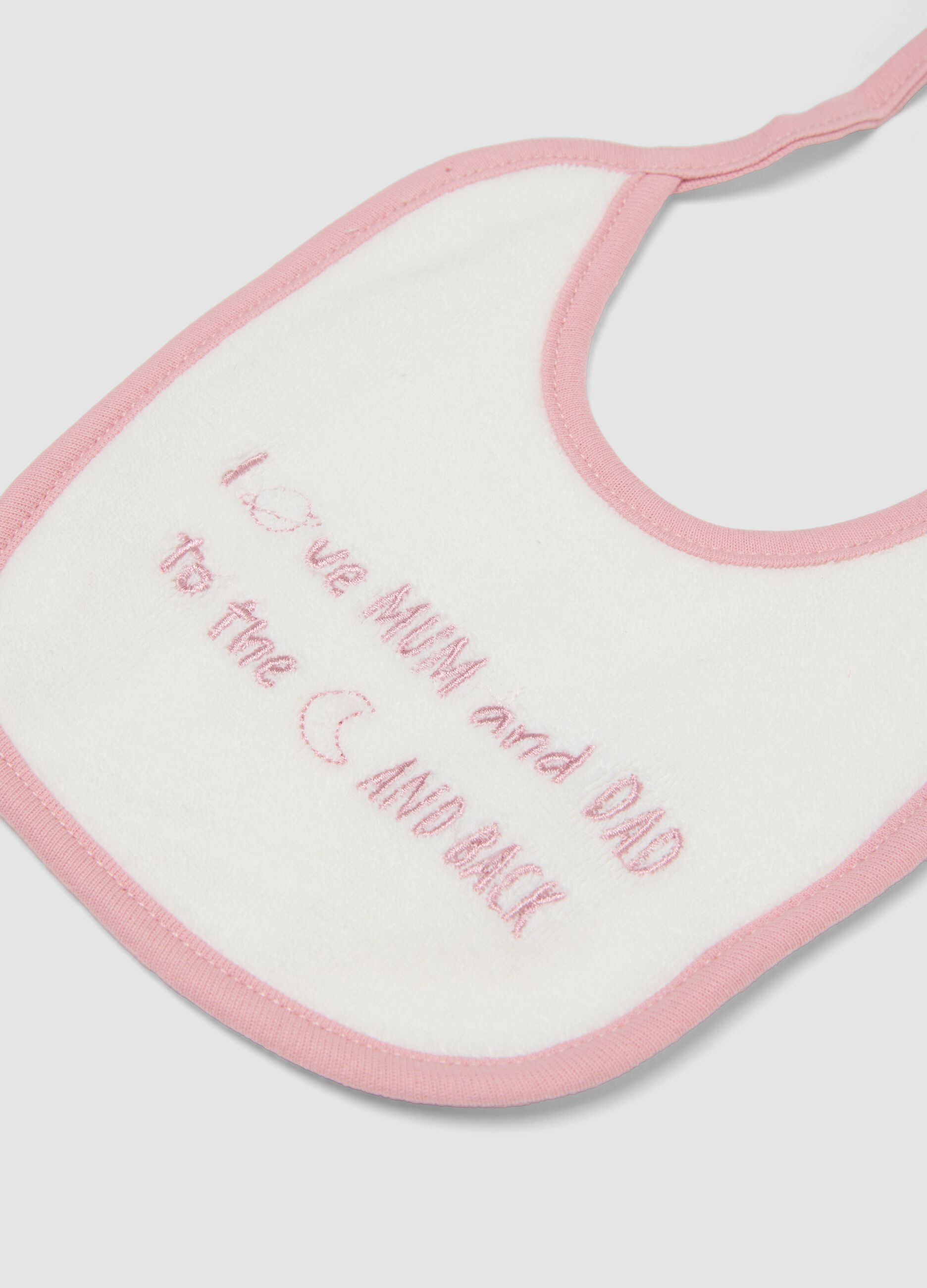 Bipack di bavette rosa in misto cotone organico