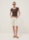 Brown fitted short sleeve cotton stretch T-shirt_1