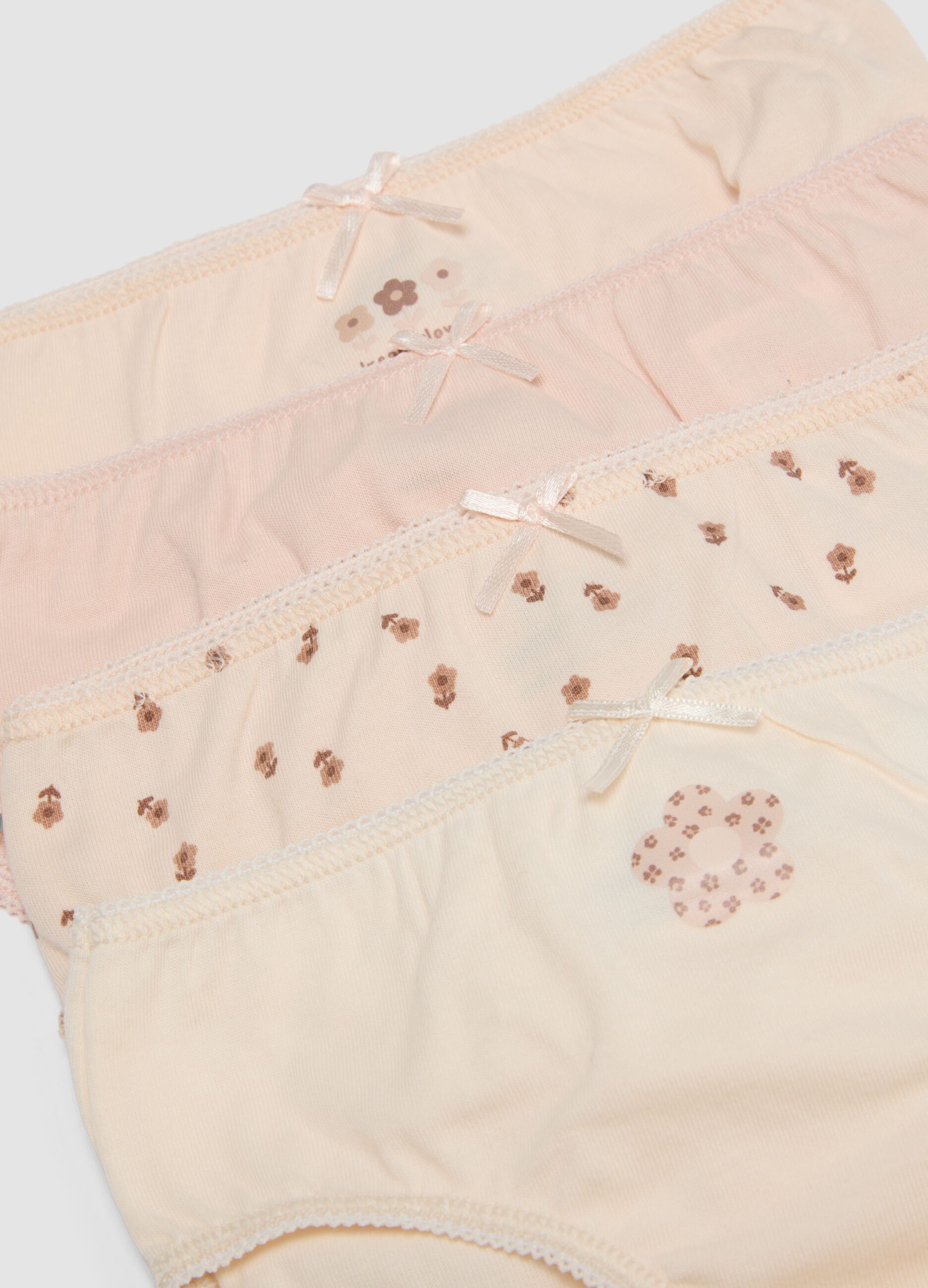 7-pack of multicolour organic cotton briefs for baby girls and toddlers