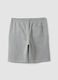 Grey cotton-blend shorts with elasticated waistband, regular fit_6