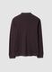 Brown stretch-fabric top with high neck_2