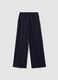 Jogger The Iconic Pants blu wide leg in viscosa elasticizzata_4