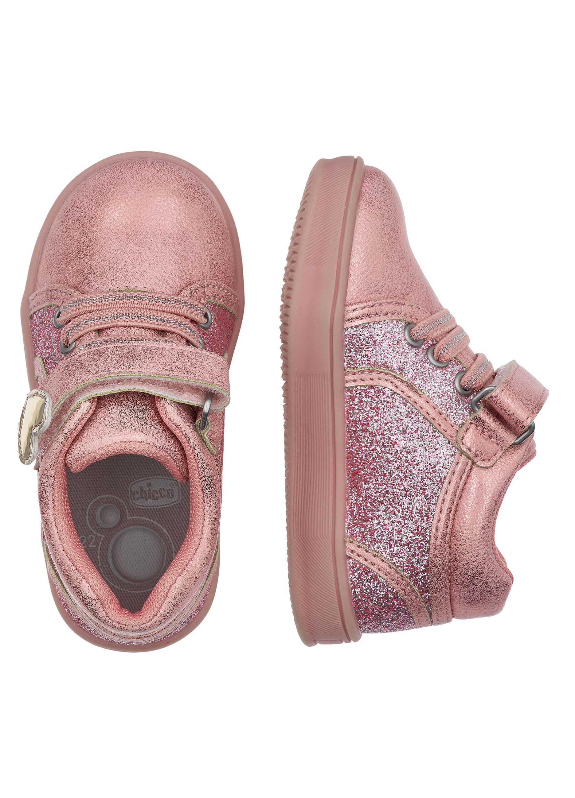 Pink Sneakers with Sparkling Details