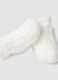 White organic cotton-blend baby girl booties with bow_1