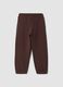 Brown pure cotton jogger trousers_1