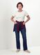 White stretch viscose crew-neck T-shirt with contrast trims_1