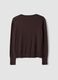Brown viscose-blend crew-neck cardigan, regular fit_6