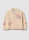 Beige oversized organic stretch cotton sweatshirt with Minnie print_0