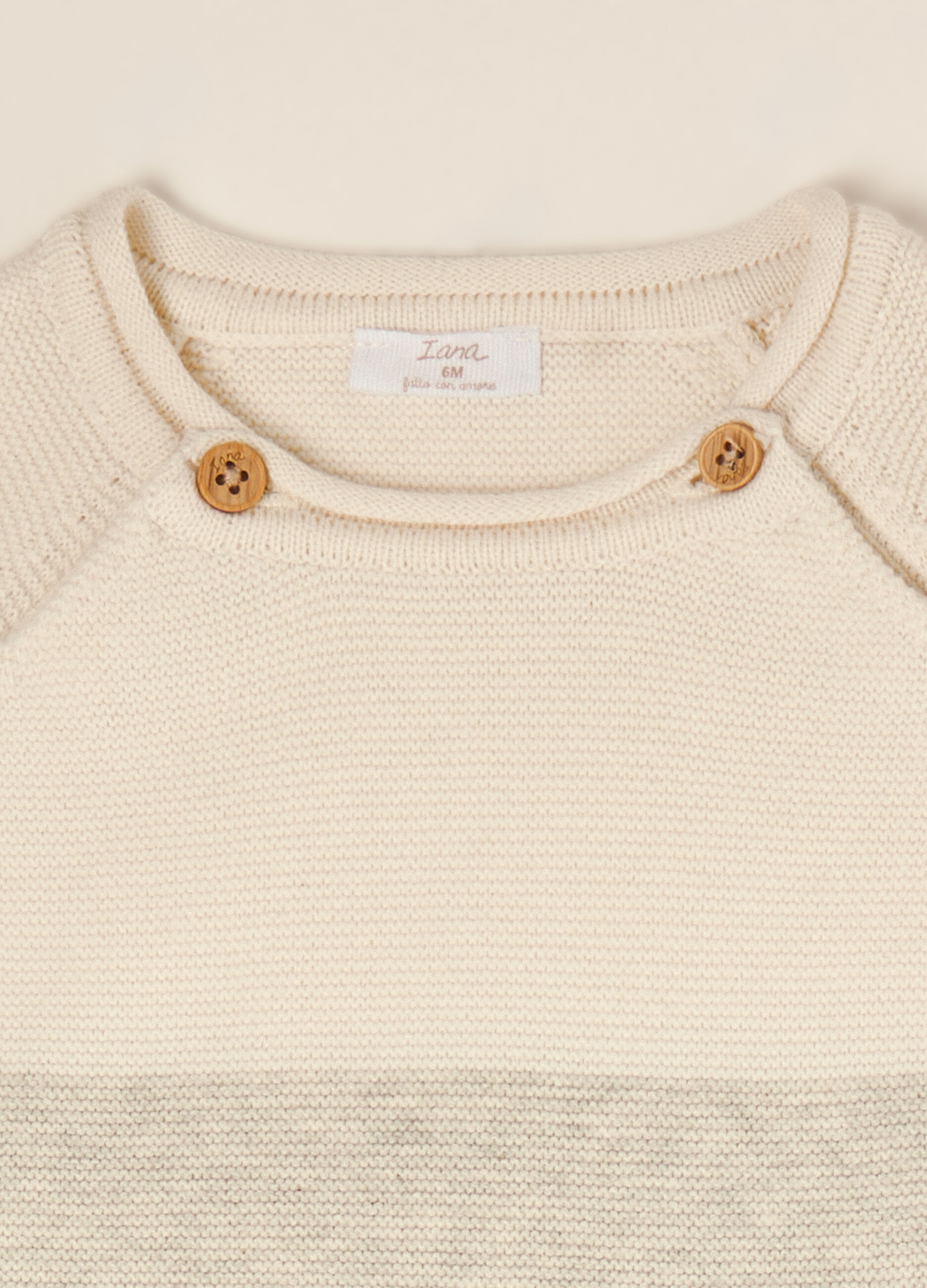 Beige pure cotton set with top and trousers