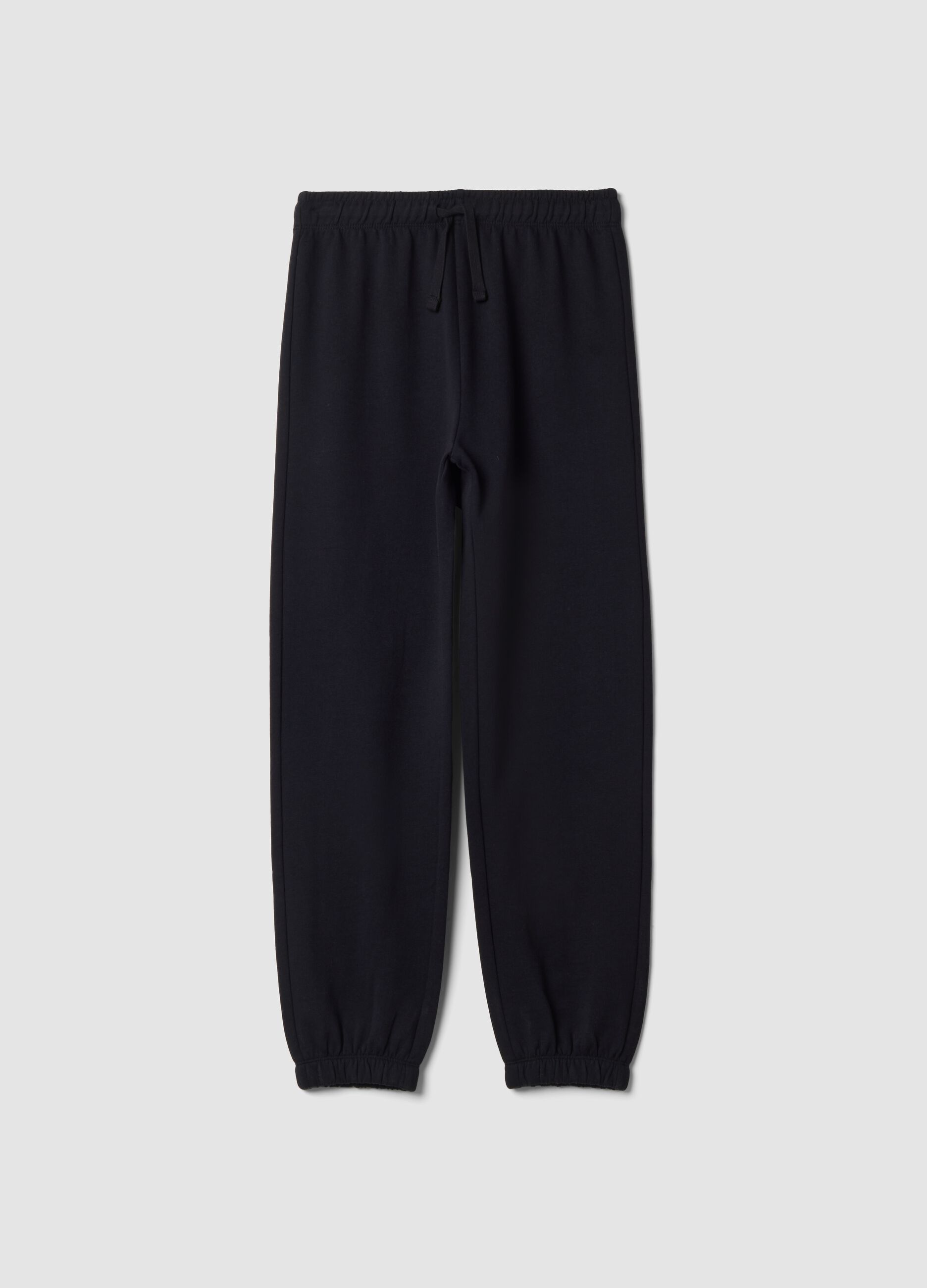 Jogger neri in puro cotone organico relaxed fit