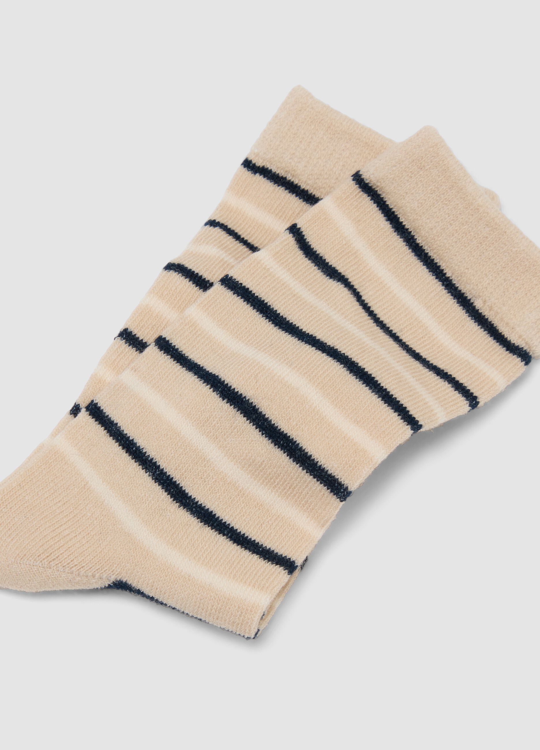 Tripack di calze azzurre in cotone organico elasticizzato