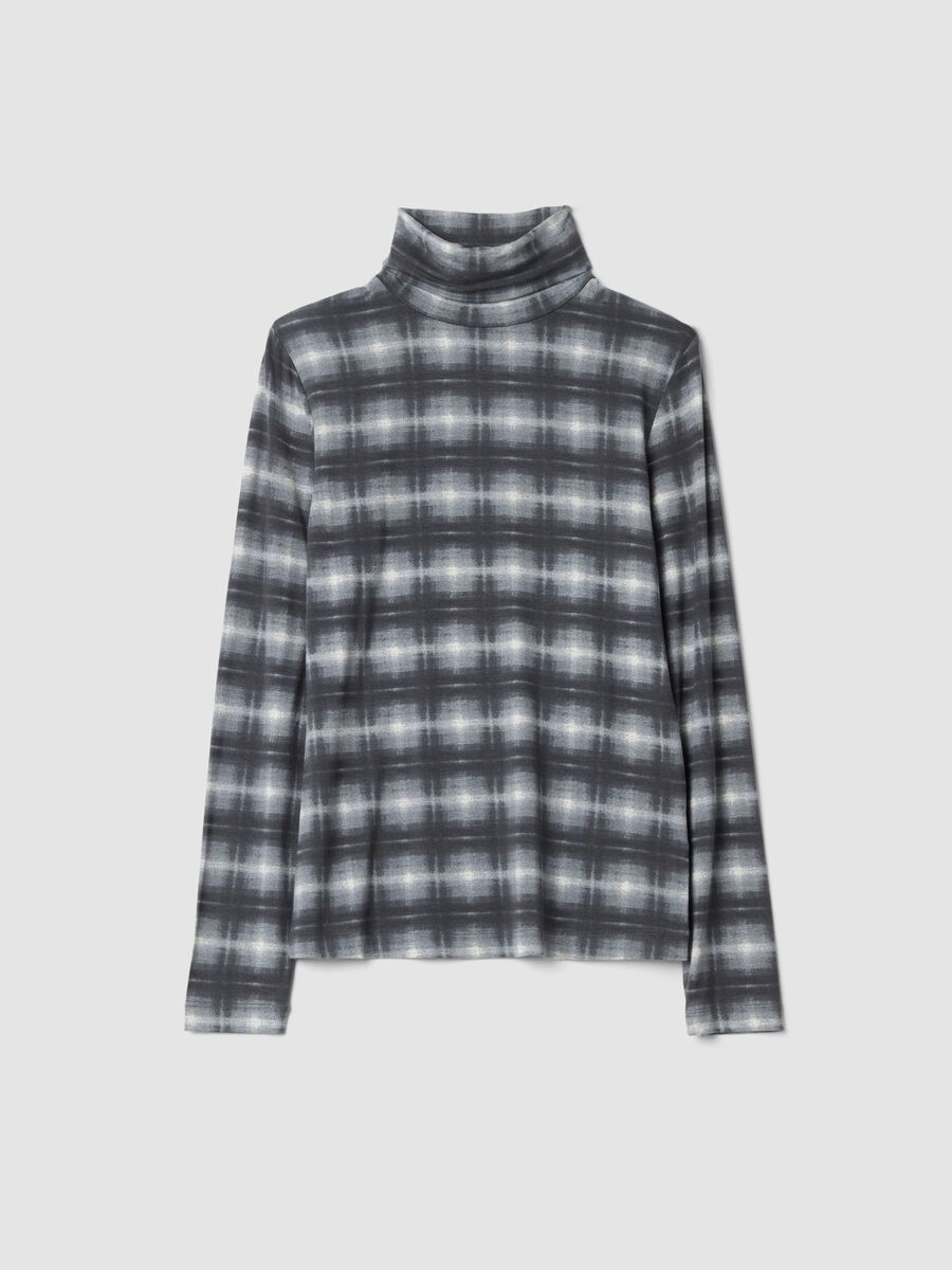 Grey stretch viscose crew-neck T-shirt_4
