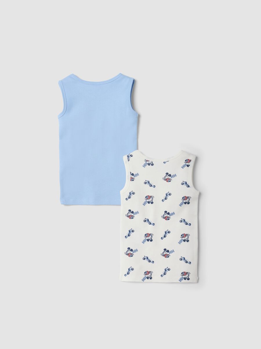 2-pack multicolour organic cotton vests with Mickey & Friends print_1