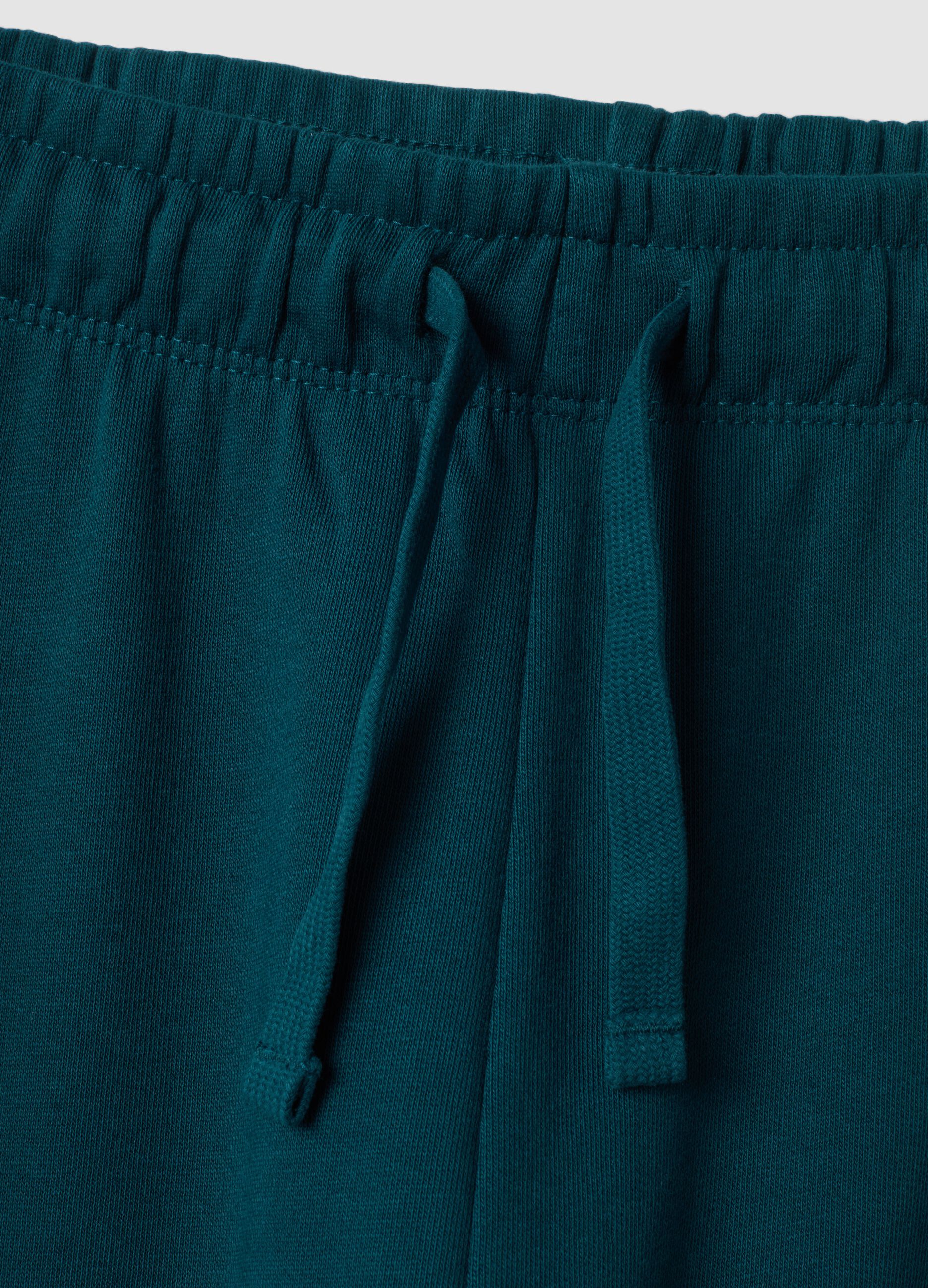 Jogger blu in puro cotone organico