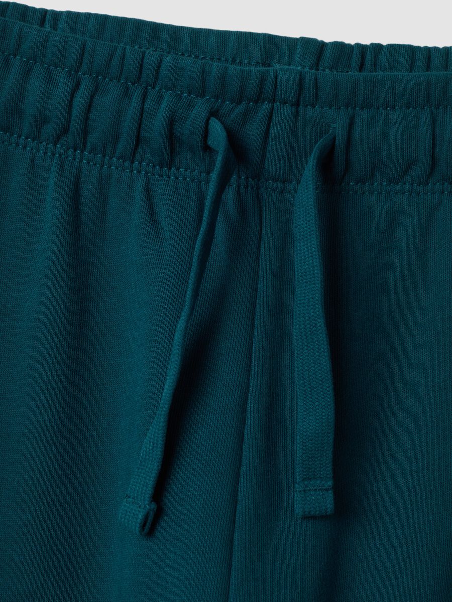 Jogger blu in puro cotone organico_1