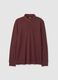 Brown regular fit stretch cotton polo_4